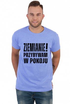 Ziemianie przybywam w pokoju - ufo kosmici koszulka t-shirt męski