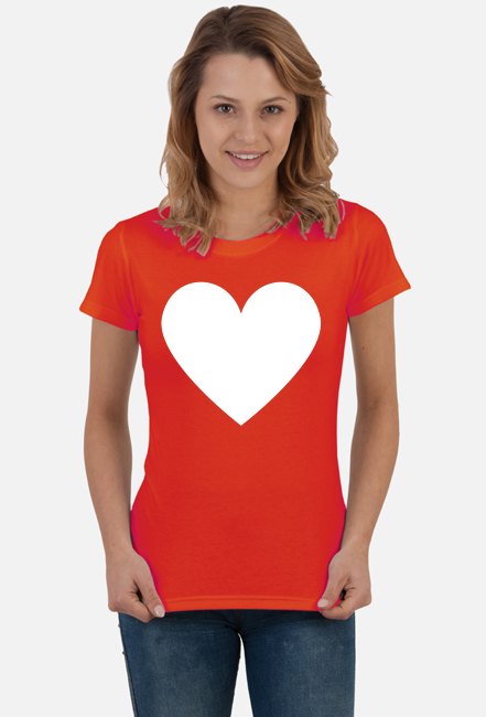 Koszulka z Białym Sercem (różne kolory)
