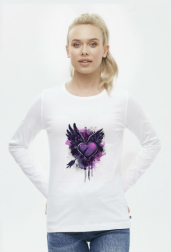 Damska Koszulka z Długim Rękawem - Breathing Heart (7)