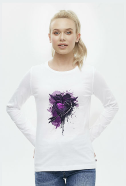 Damska Koszulka z Długim Rękawem - Breathing Heart (8)