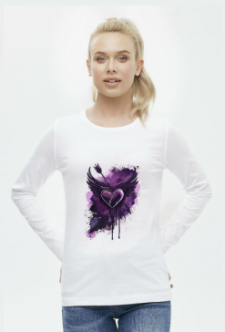 Damska Koszulka z Długim Rękawem - Breathing Heart (9)
