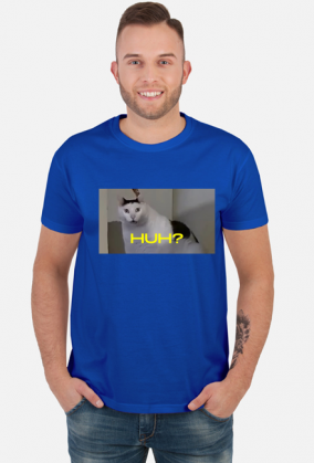 Huh cat meme t-shirt yellow