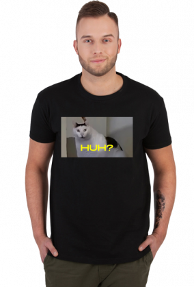 Huh cat meme t-shirt yellow