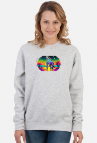 Żyra w magicznym ogrodzie bluza damska bez kaptura