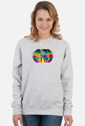 Żyra w magicznym ogrodzie bluza damska bez kaptura