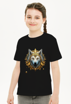 Biały wilk - t-shirt dziewczęcy