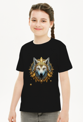 Biały wilk - t-shirt dziewczęcy