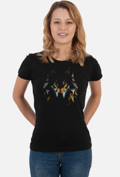 Wilk kolor - t-shirt damski