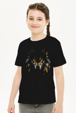 Wilk kolor - t-shirt dziewczęcy