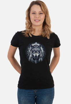 Wilk indianin - t-shirt damski