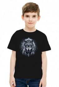 Wilk indianin - t-shirt chłopięcy