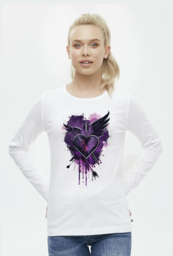 Damska Koszulka z Długim Rękawem - Breathing Heart (13)