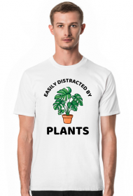 Easily distracted by PLANTS - monstera edition - koszulka męska