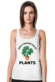 Easily distracted by PLANTS - monstera edition - koszulka damska, tank top
