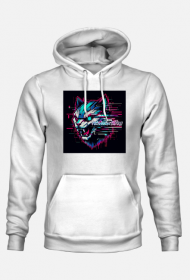 Bluza Hoodie Cyberpunkowy Kot "Now we're talking"