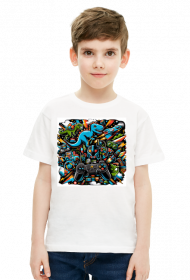 Koszulka Chłopięca z Motywem Dinozaurów i Gier