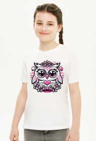 Koszulka Dziewczęca z Uroczą Sową