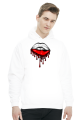 Bluza z Kapturem Polska Flaga Na Ustach Męska