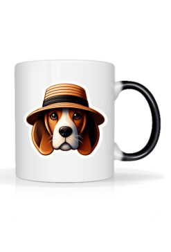 Beagle w kapeluszu