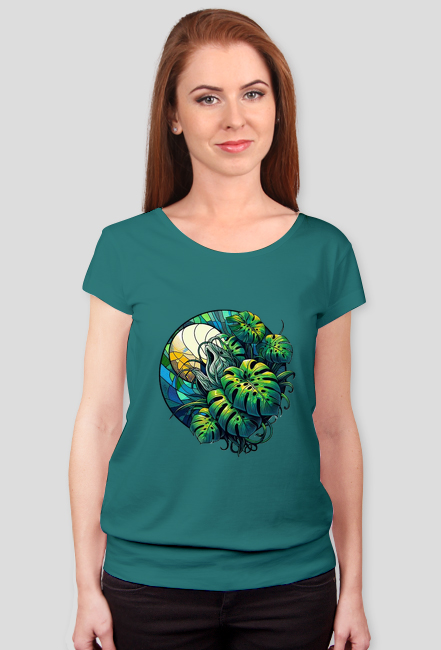 Koszulka damska "Tropical monstera"