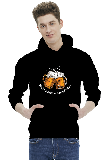 Bluza z kapturem Piwko można w samochodzie