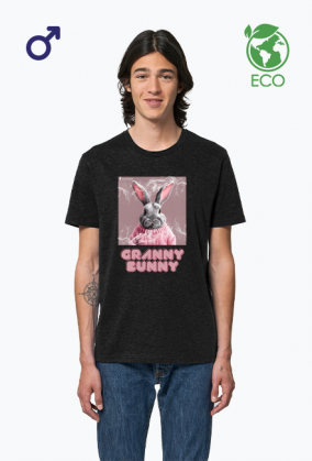 KOSZULKA Z KRÓLIKIEM GRANNY BUNNY MĘSKA eco