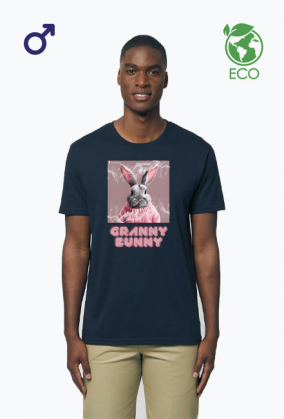 KOSZULKA Z KRÓLIKIEM GRANNY BUNNY MĘSKA eco