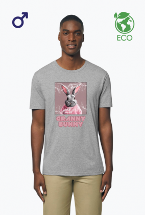 KOSZULKA Z KRÓLIKIEM GRANNY BUNNY MĘSKA eco