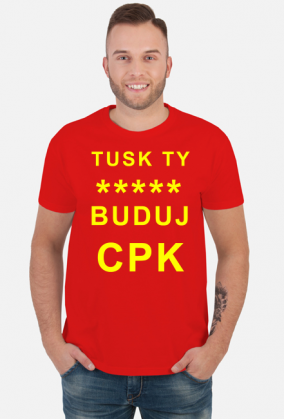 Tusk buduj CPK koszulka z napisem