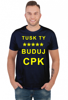 Tusk buduj CPK koszulka z napisem