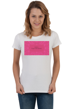 Koszulka damska klasyczna T-shirt Jestem Super Blondynką!