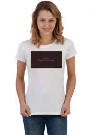 Koszulka damska klasyczna T-shirt Jestem Super Blondynką!
