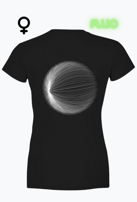 Czarna koszulka damska z nadrukiem