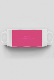 Kubek biały z nadrukiem Jestem Super Blondynką!