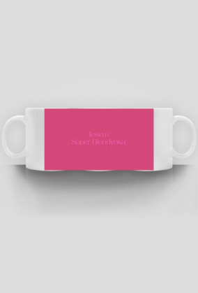 Kubek biały z nadrukiem Jestem Super Blondynką!