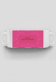 Kubek biały z nadrukiem Jestem Super Blondynką!