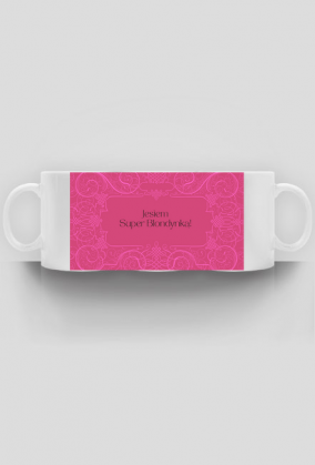 Kubek biały z nadrukiem Jestem Super Blondynką!