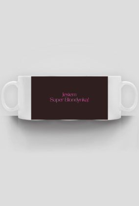 Kubek biały z nadrukiem Jestem Super Blondynką!