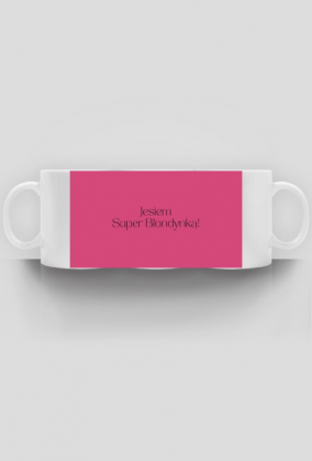 Kubek biały z nadrukiem Jestem Super Blondynką!