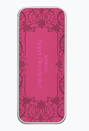 Metalowy piórnik pudełko Jestem Super Blondynką!