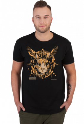 Męski t-shirt * Zwinny jak ZAJĄC? - Idealny prezent! Bo życie jest jak pole minowe, ale Ty wciąż radośnie machasz ogonem. Polski dizajn.