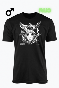 Męski t-shirt FLUO * Zwinny jak ZAJĄC? - Idealny prezent! Bo życie jest jak pole minowe, a Ty wciąż radośnie machasz ogonem. Polski dizajn.