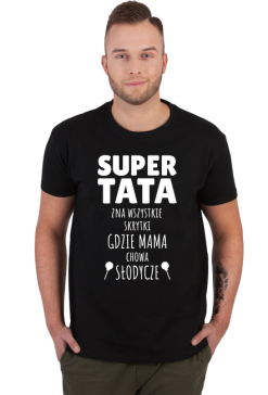 Super Tata zna... - koszulka męska
