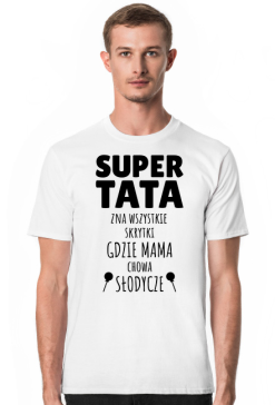 Super Tata zna... - koszulka męska