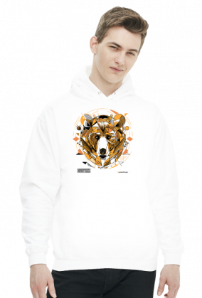 Męska bluza z kapturem * Twój wewnętrzny NIEDŹWIEDŹ - idealny prezent: miś, który umie pokazać pazury. Polski design.