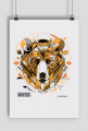 Plakat A1 * Twój wewnętrzny NIEDŹWIEDŹ - idealny prezent: miś, który umie pokazać pazury. Polski design.