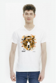 Męski t-shirt w serek * Twój wewnętrzny NIEDŹWIEDŹ - idealny prezent: miś, który umie pokazać pazury. Polski design.