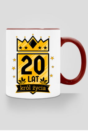 Król Życia - kubek na 20 urodziny