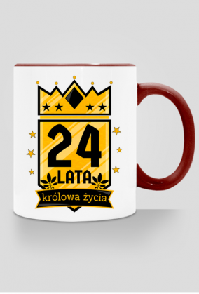 Królowa Życia - kubek na 24 urodziny
