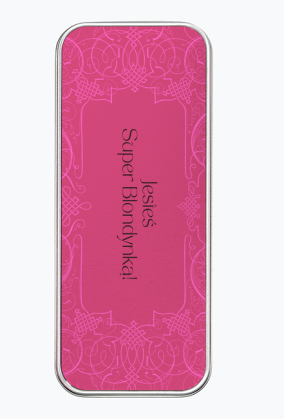 Metalowy piórnik pudełko Jesteś Super Blondynką!